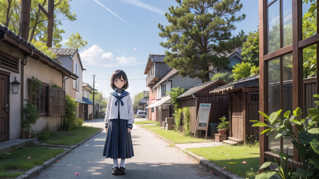 Walking elementary school student、Shot from the side