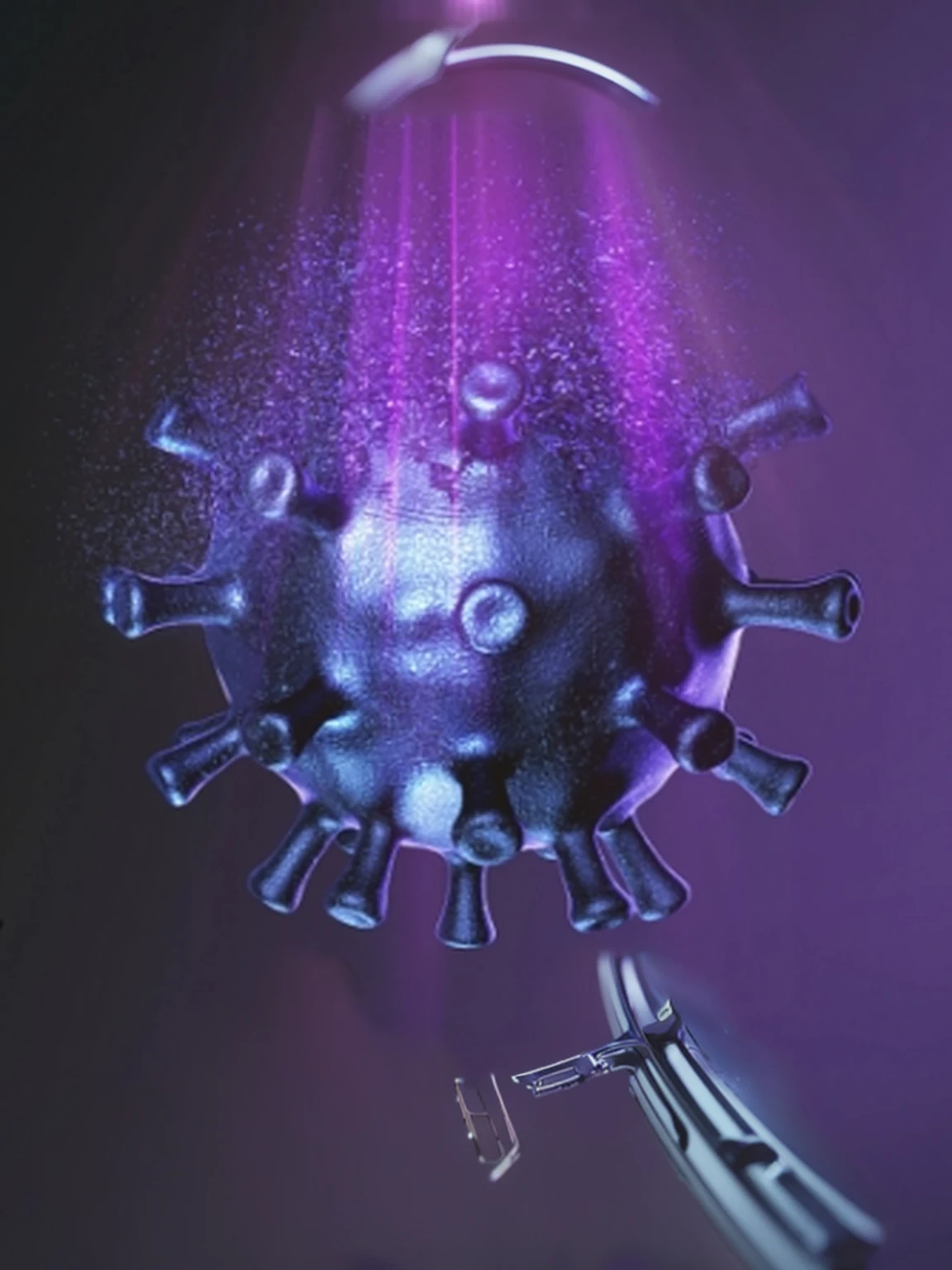 Close-up of a halo appearing on a mobile phone screen, poster of corona Virus, Virus, V-Ray, V-Ray, dreamy painting of coronaVirus, coronaVirus, V-Ray, Rendering Corona, 3d matte illustration, 3 days 8 hours, c4d”, RNA biological weapons, author:Ni Yuanlu