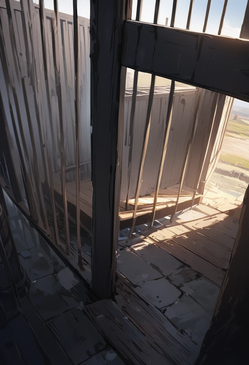 masterpiece、Highest quality、Best image quality、High resolution、prison、background、landscape、Nobody is here