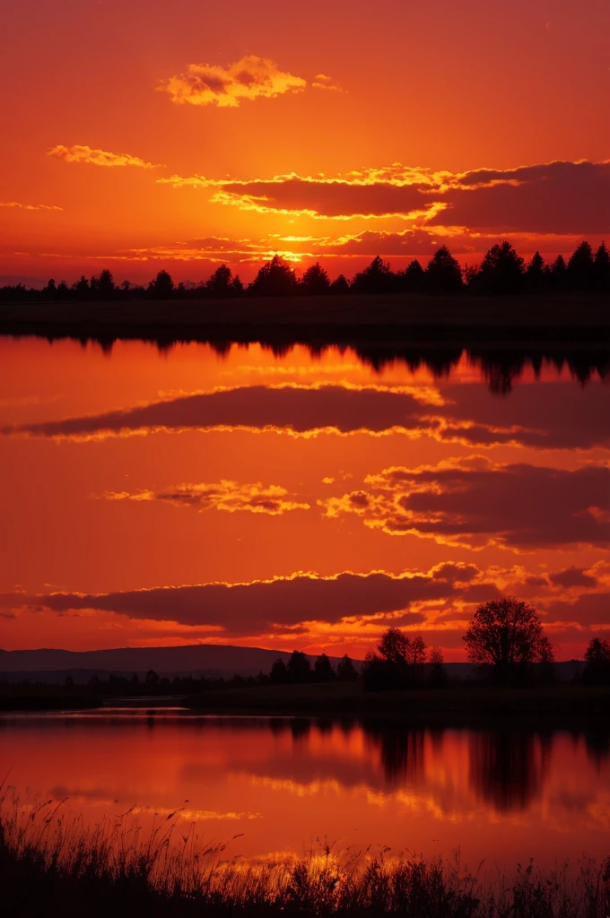Red sky and red plains