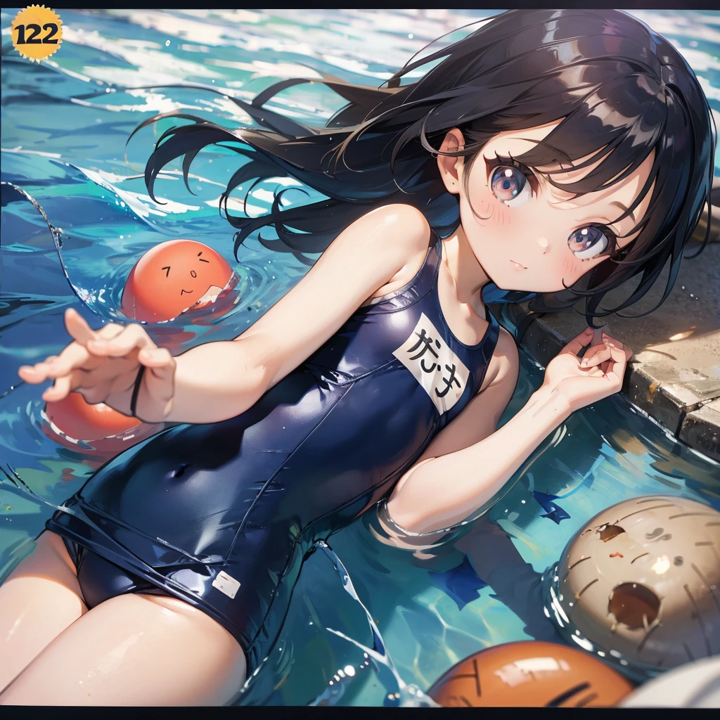 School Swimsuit, Young Girl(Chibi), ,