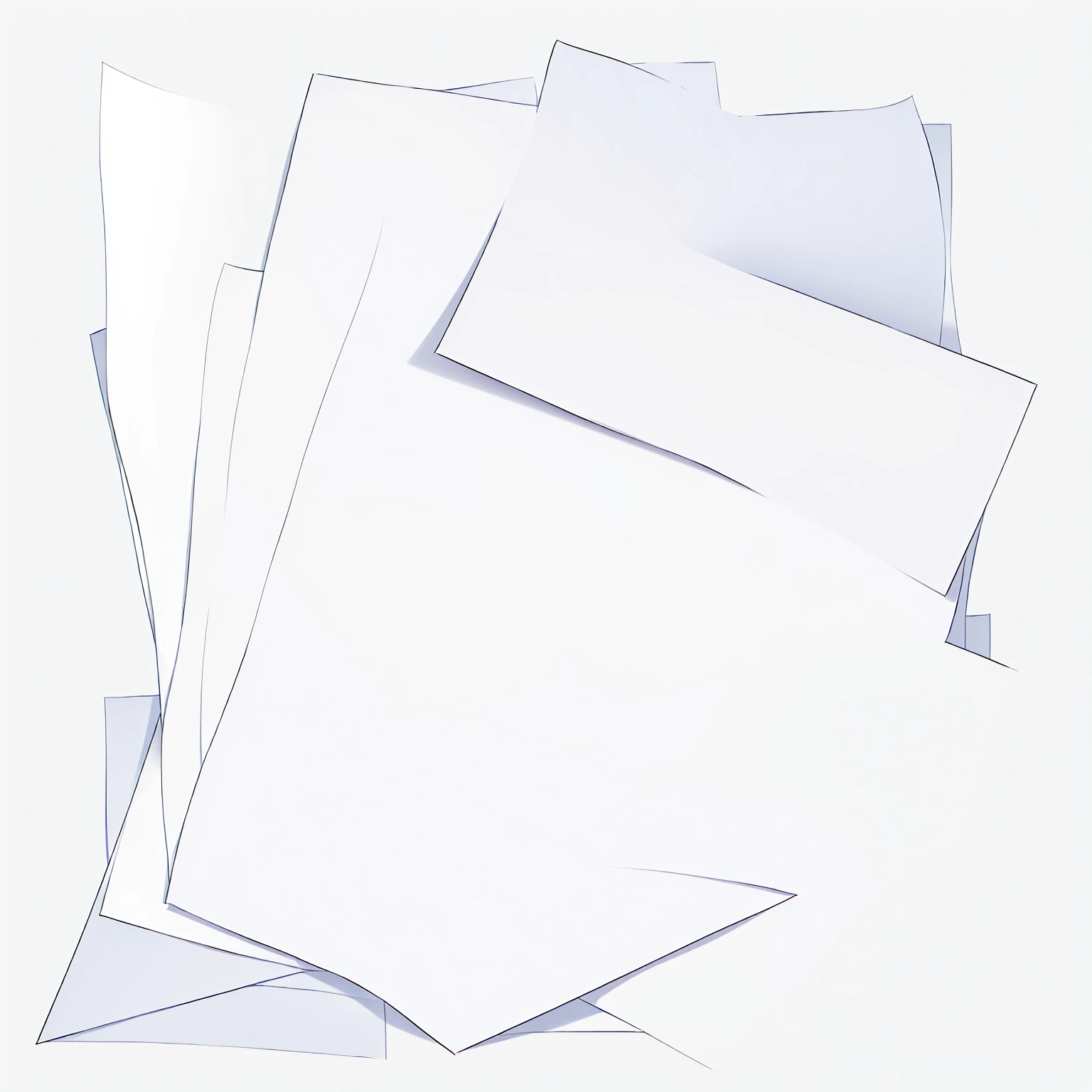 a stack of paper， White paper, The background is white and blank,  piece of paper, clean white Paper background, sheet of paper, white Paper background, Paper border, , White border and background, Paper background, Full view blank background, 