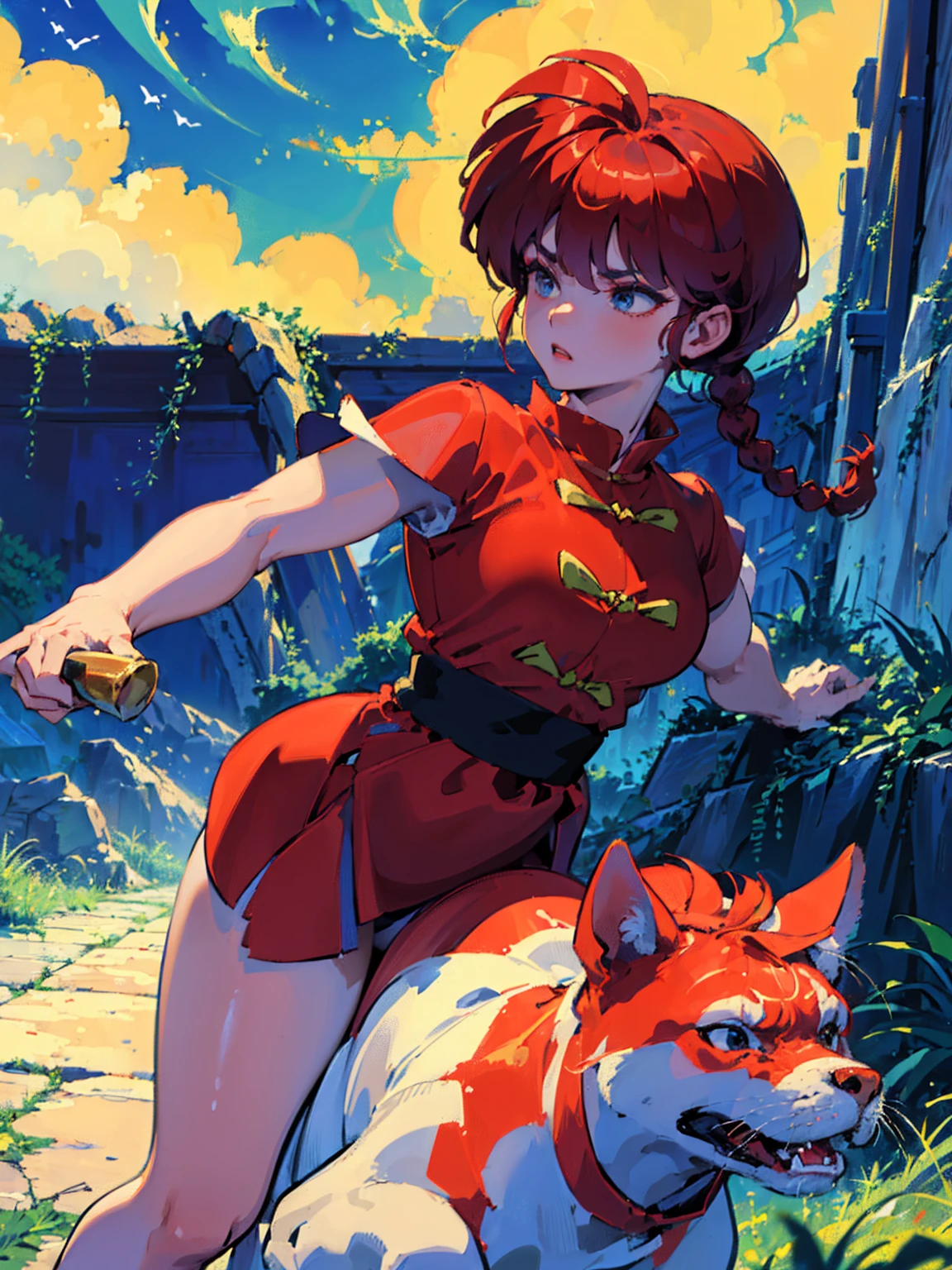 Naoyuki Kato, Katsuhiro Otomo, Anton Pieck, surreal, mysterious, strange, fantastical, fantasy, Sci-fi, Japanese anime, the spiral orbit of the sun, the beautiful girl in the space suit, perfect voluminous body, the flight of the swan, detailed masterpiece Hyper realistic sharp focus on all fours doggy style ass pushed up high view from back cameltoe wet tiny panty see through transparent cameltoe shapes sensual provocative coquettish blushing embarrassed shy excited seducing mouth half open orgasm real 