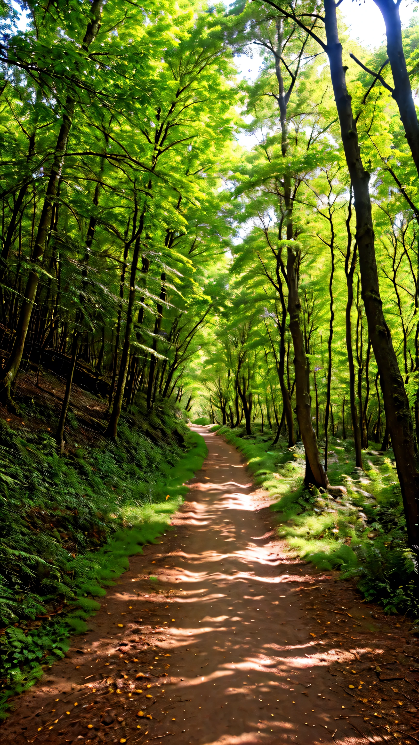path between green
 forest