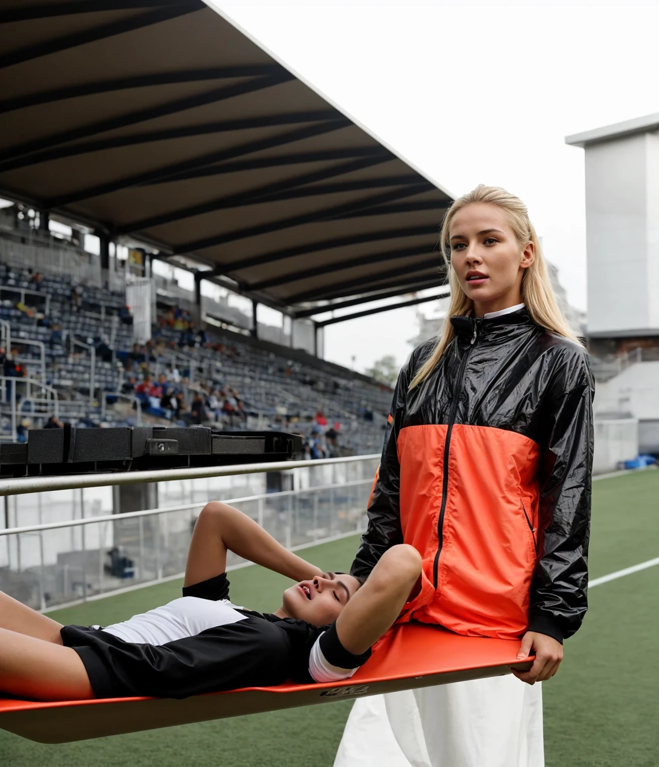 ๐ท, spectators' stands on a soccer venue