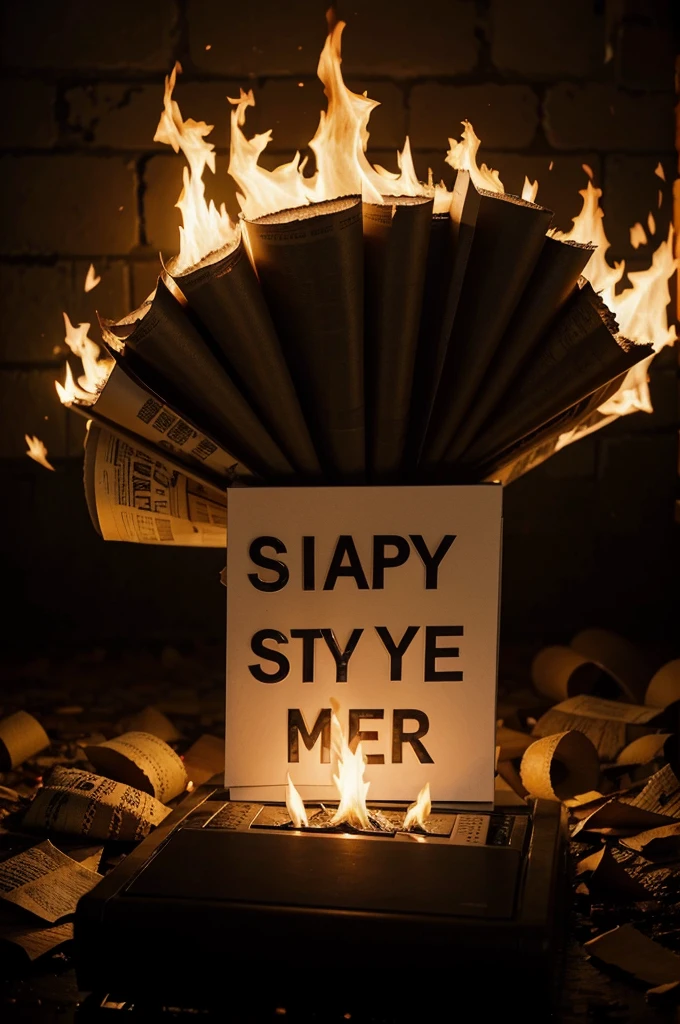 fire burns message paper with the words help me to stay alive