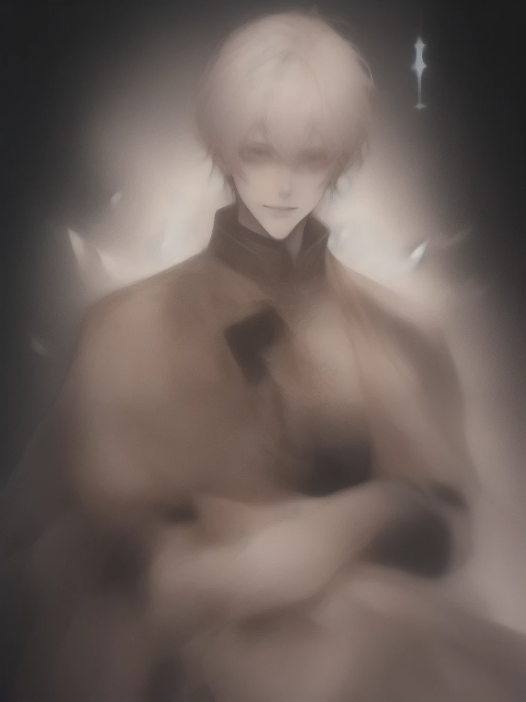 1male, calm, age 25 face, short messy with bangs, white hair, amethyst colored eyes, royalty, prince, black clothes, in a castle, close up, medieval {(best quality, 8k, masterpiece, HDR, soft lighting, perfect image, digital illustration, manhwa art, hyper detailed image, perfect lines, realistic)} 1 very handsome man, short white blue hair, ocean blue eyes, luxurious clothes (imposing posture, smiling), {(black background with blue sparkles)}, full body