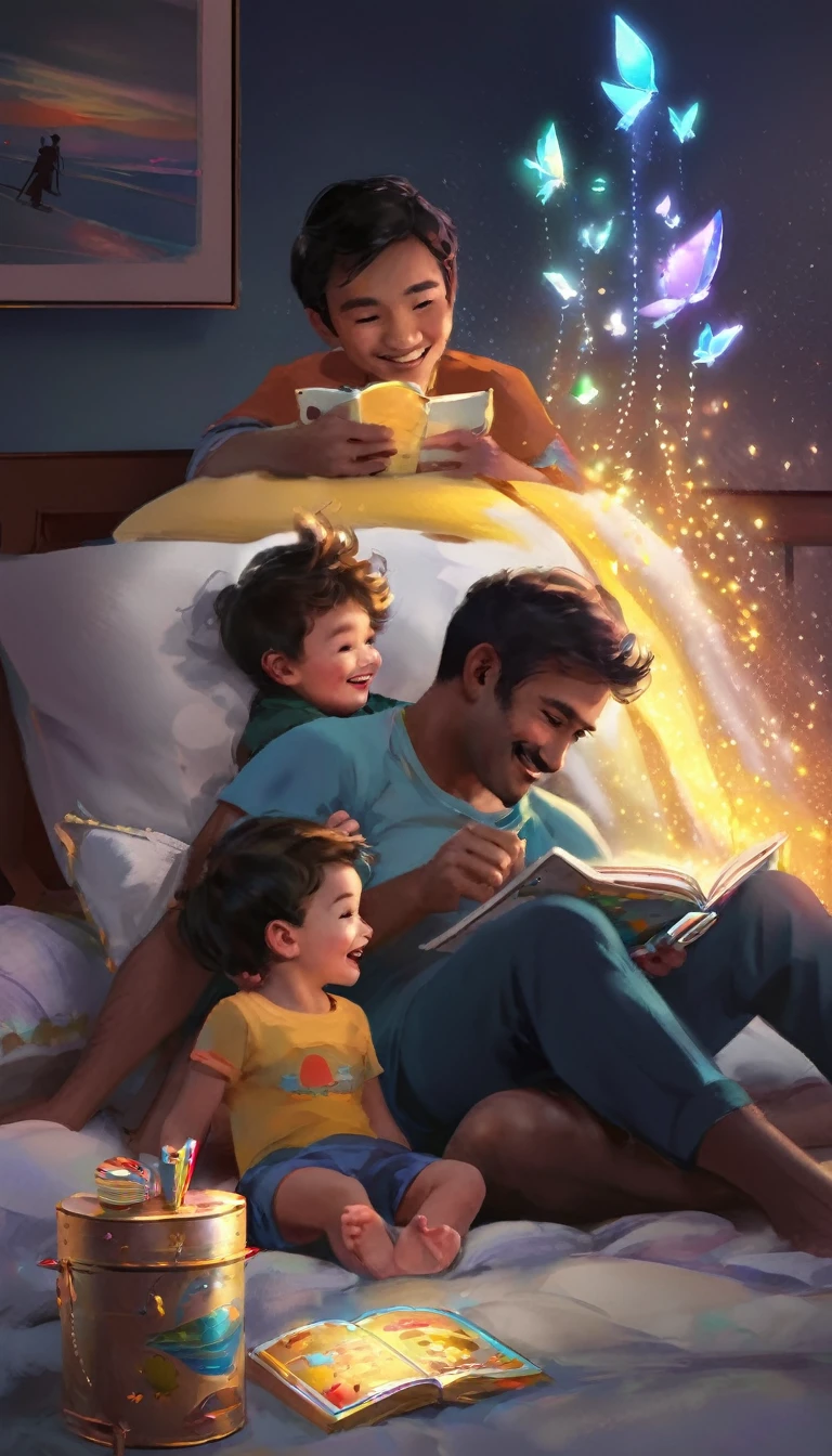 Capture the precious moments of fatherly love and bonding! From bedtime stories to playful adventures, celebrate the magic of Dad and  connections.