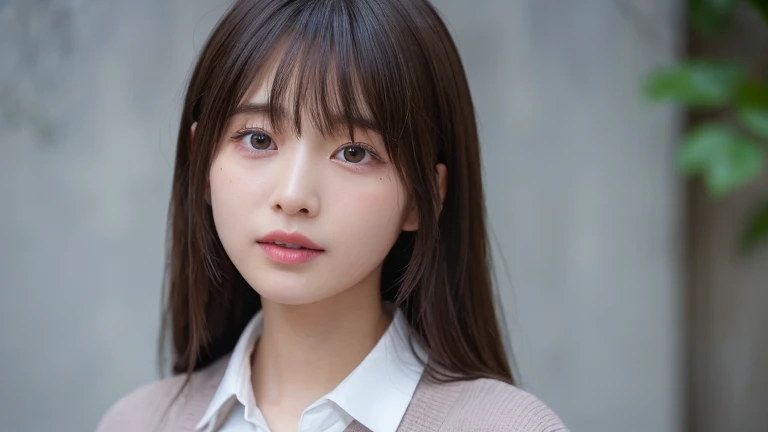 4K、Raw photo、Photoreal Stick、hight resolution、Cute 18 year old woman in Japan , Face like an idol、Black Hair Long Medium Hair、With bangs、 Cute Real Photo Girl、Night shift care staff、In a nursing home