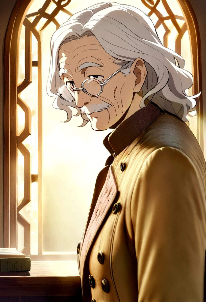 a blue seersucker norfolk jacket, anime, intricate detailed clothing, elegant pose, photorealistic, 8k, hyperrealistic, masterpiece, vibrant colors, cinematic lighting, dynamic composition, studio lighting
