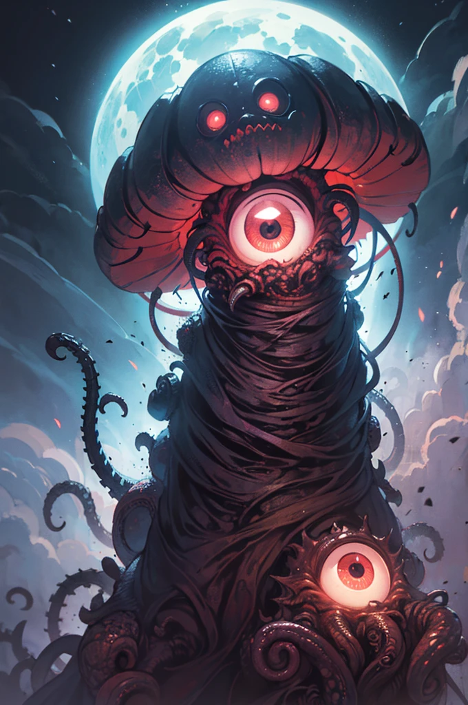 Spooky Eldridge
tentacle
Huge eyeballs in the sky
Out of this world
ancient times
Cthulhu monster
surrealism
haunt
mysterious
Lovecraft style
complex
phantom
terrible
deep