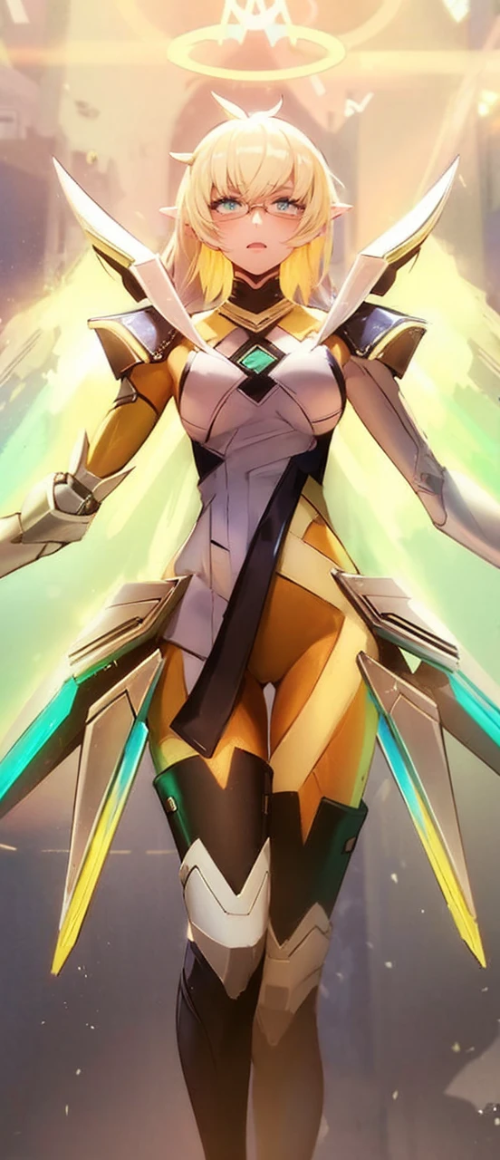 1 girl, alone, Zenia, (masterpiece: 1.3), (detailed), (best quality), detailed face and eyes, blue eyes, (solo), skin, pointed ears, yellow glasses, horns, short hair, blue hair , big breasts, medium waist, wide hips, medium thighs, round butt, standing, room, bedroom, from behind, looking at viewer, pov (from below), (hand on ass: 1.2), (huge ass: 1.2 ), dark blue latex suit, tight suit, cleavage, bare shoulders, bare legs, blushing, embarrassed, perfect hands, perfect anatomy