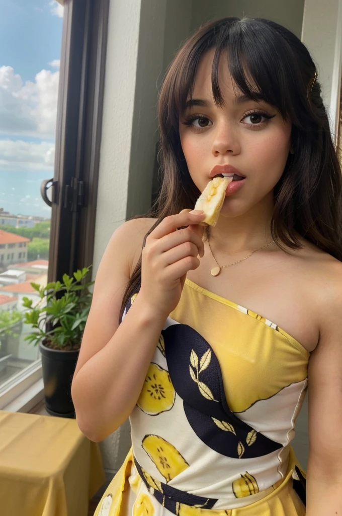 jenna_ortega she eating banana