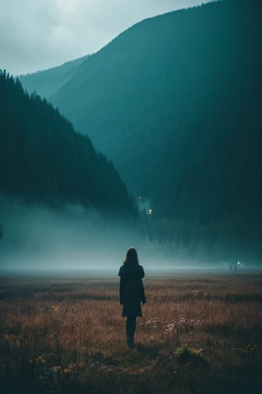 A mysterious landscape, a mysterious space, there are people lost, it feels like a mystery