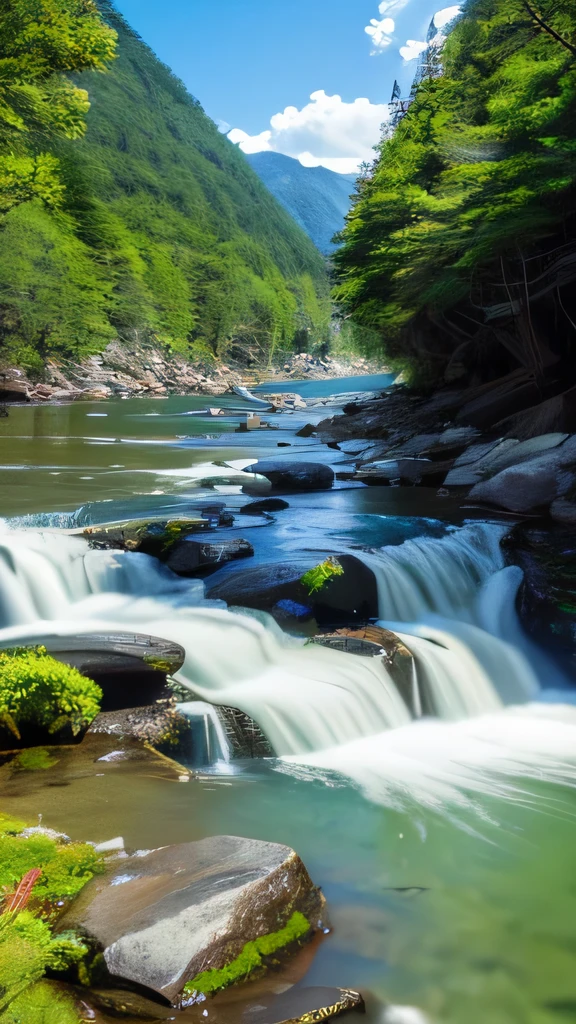 Negative ions、Mountain、Clear、landscape、Realistic、Wide angle、nature、Nostalgia