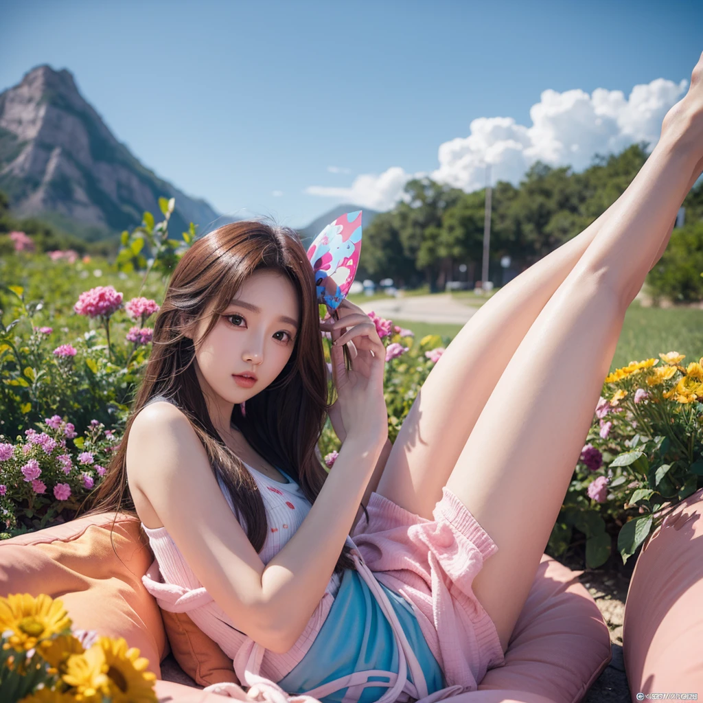 Whimsy kpop girls group photorealistic album cover