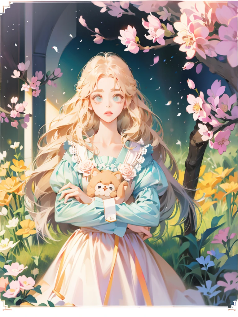 delicate Big eyes I have long hair Cute girl Pastel color clothes