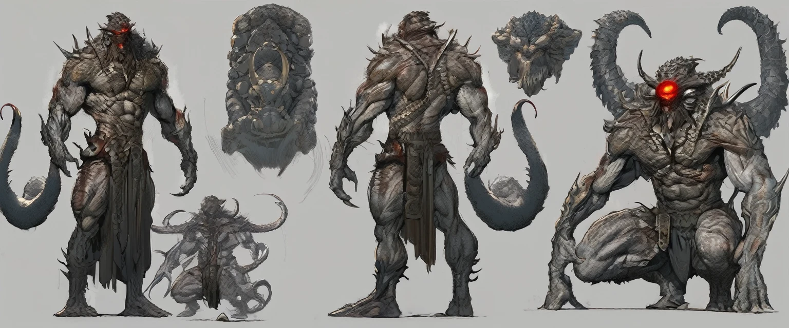 Cyclops, concept art, one eye, armor, excellent concept art, detailed, intricate detail, muscle, japanese monster designs, carlos huante art, ancient monster, mythological monster, creature design, cyclops, good anatomy