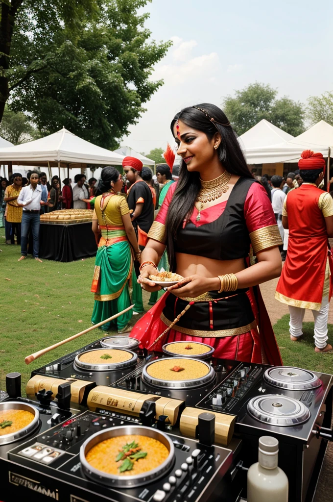 Create image. Of a event the great Indian festive exchange where there is dj dhol music and food event is in neitherland Rotterdam