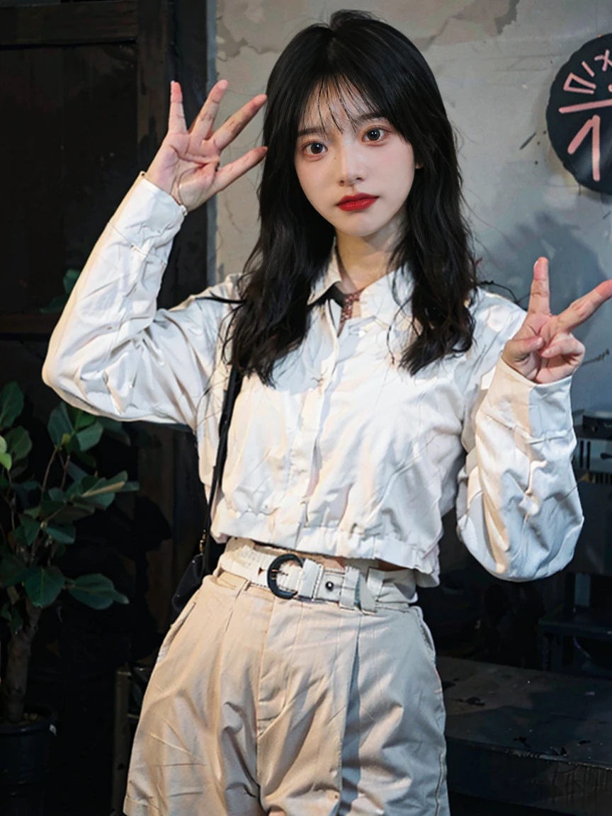 Selfie, Woman with long dark hair holding a peace sign and a drink, BLACKPINK's Jisoo, Black Pink's Jisoo, Blackpink Jenny, TWICE's Tzuyu, Nam Jae-young, Black Pink's Joshi, Ulzzang, Roseanne Park from Blackpink, Kim Do-young, BLACKPINK's Jisooの似顔絵, One adorable Korean face, Choi Hong-hwa, Beautiful young Korean woman
