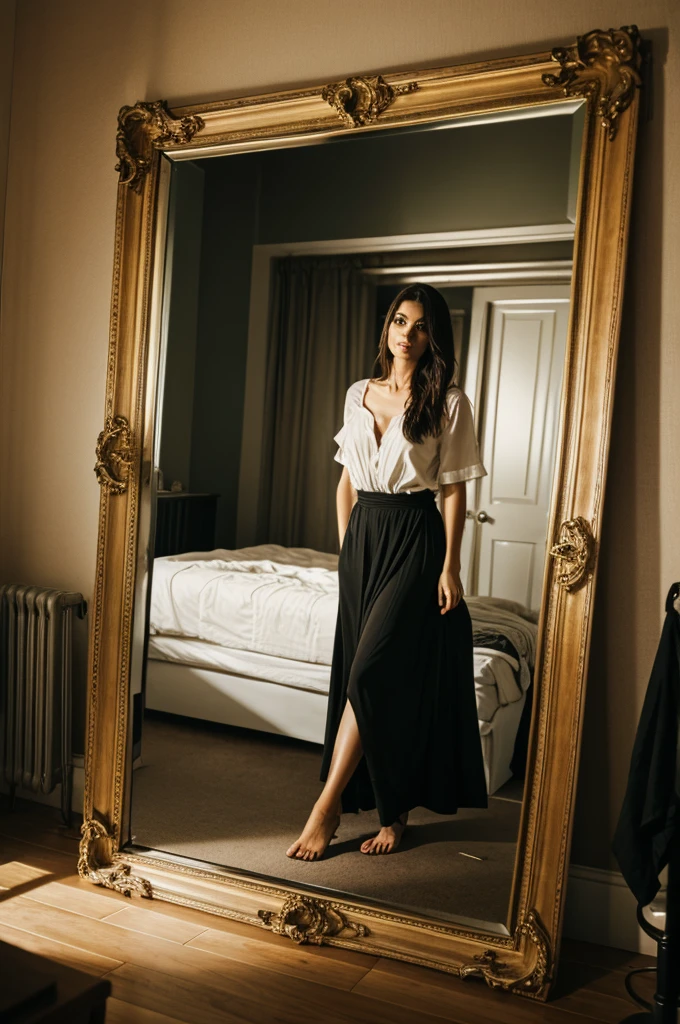 Scary being inside a mirror
