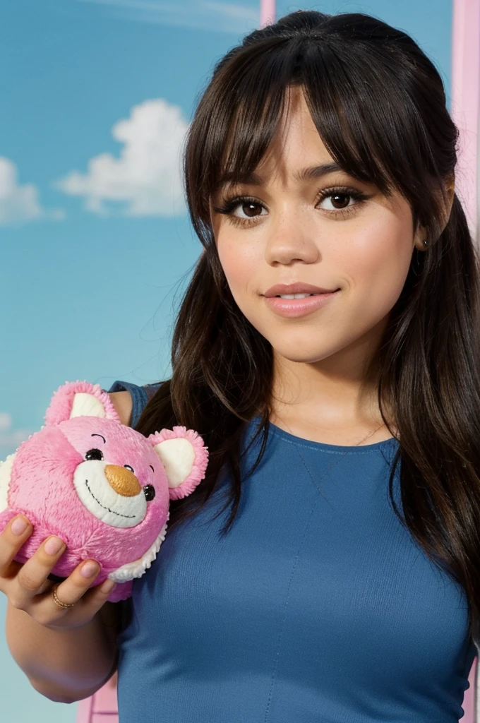 jenna_ortega she holding a Chuck doll