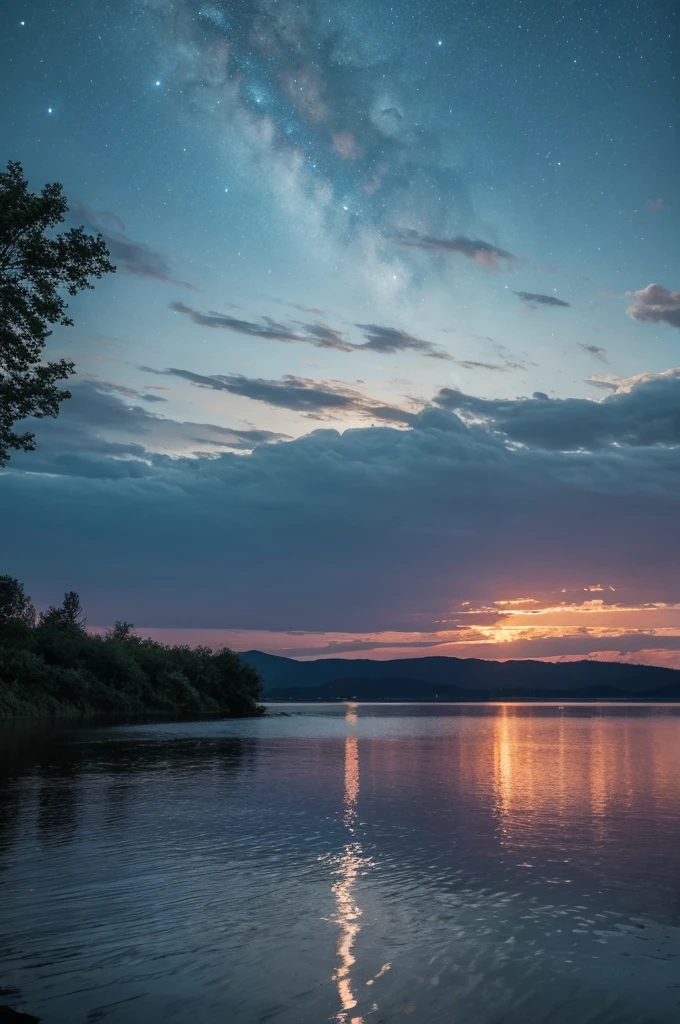 Please draw a lonely, fleeting and beautiful atmosphere of a summer night.