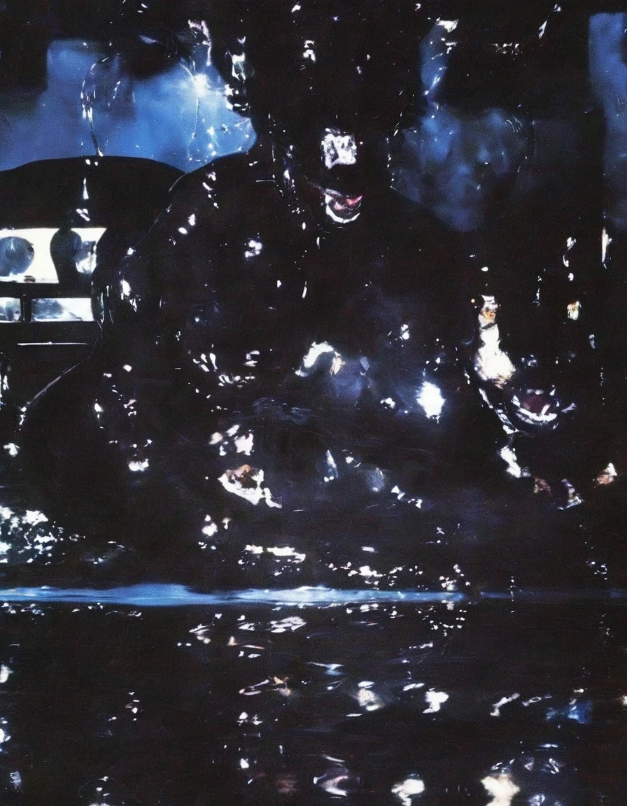 dj playing set in black water