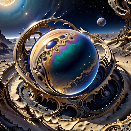 gieger alien planet, intricate gieger detail,