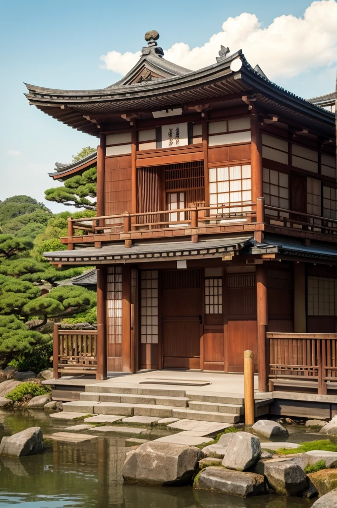 Please draw a beautiful scene of Japan in the Edo period in high quality.
