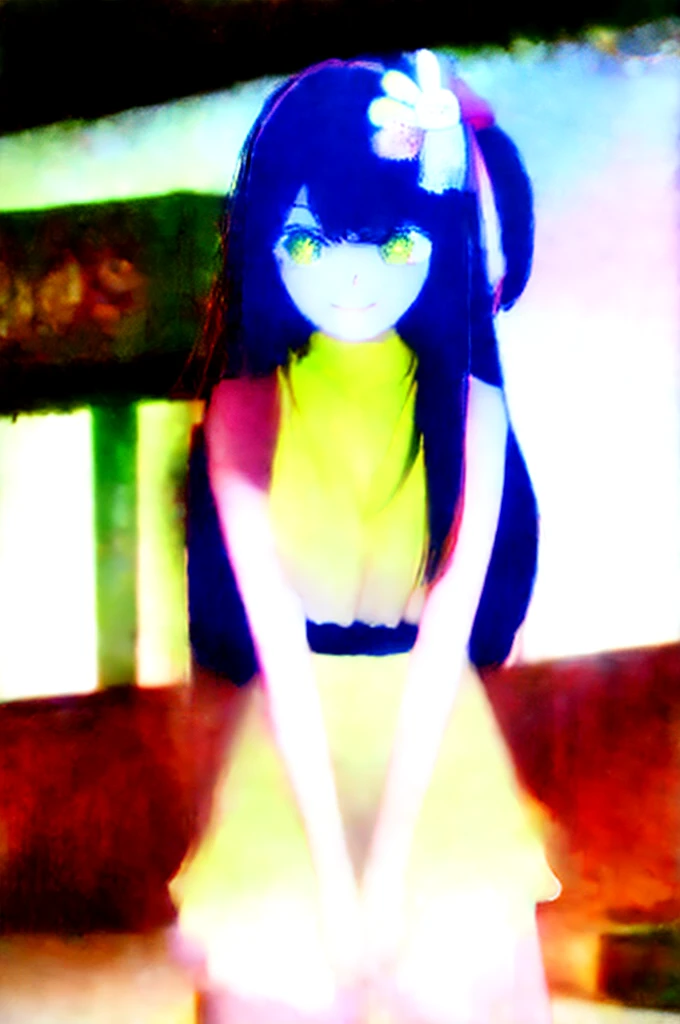 (((masterpiece: 1,5, Highest quality, High resolution, Super Resolution, Super detailed: 1,2, Rich background: 1,4))), (close), (One girl), alone, Green Eyes, blonde long hair tied with blue ribbon, hair ornaments, Blunt bangs, smile, high school girl, Mid-chest, ((手をnull中に上げる)), (((Completely naked))), Sandals, ribbon, heart, ((Outdoor)), Cherry Blossom, (torii), Stone stairs, null (afternoon), Cherry Blossoms fall, ((Dramatic Light: 1,3)), cloudy, (Mt.Fuji scenery)