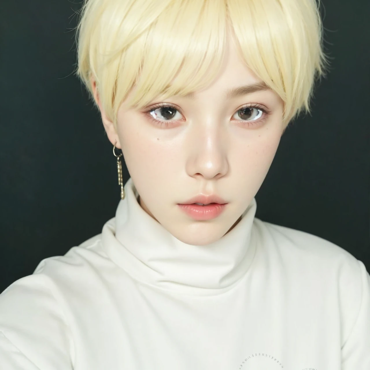 Arafa femenine boy with colored hair sitting at a table, jung jaehyun, Yoongi, Min Yoongi, adorable and pale korean face, ulzzang inteligente, Kim Doyoung, with short hair, jossi do blackpink, Hong Jun Hyung, Tae June Kim, ulzzang, the hime cut, Jaeyeon Nam, xqc, park jimin, tomboy short platinum hair
