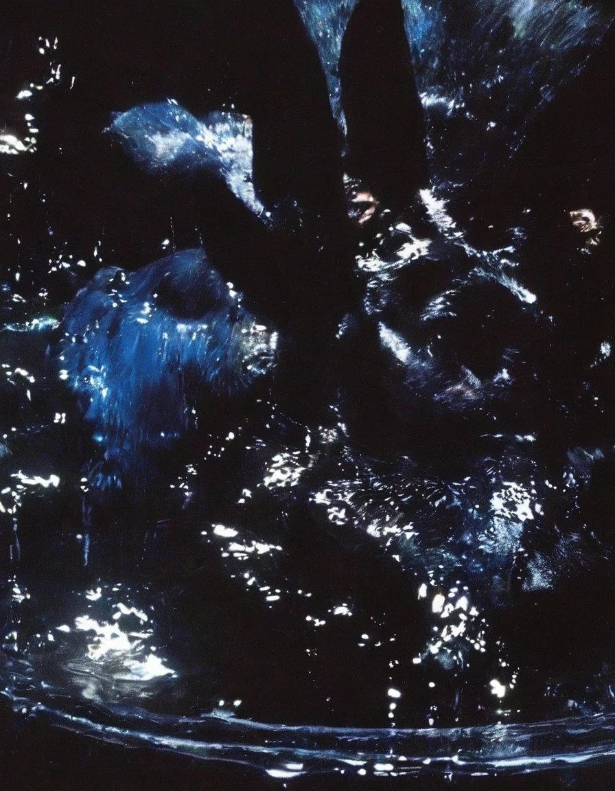 dj playing set in black water