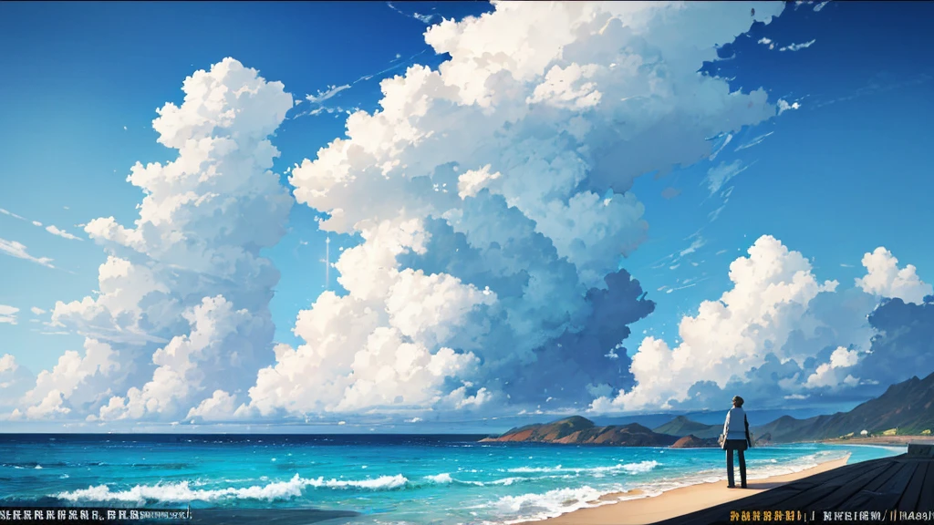 ### Prompt for Generating Flawless Illustration:
"Generate an illustration of a man standing along a serene coastline under the sunlight. Behind him, cumulus clouds fill the summer sky, which stretches high and blue. His expression reflects tranquility and a profound connection with nature, creating a harmonious scene."
### Anime-style Thumbnail for YouTube:
"Create an anime-style illustration for a YouTube thumbnail depicting a man gazing at a summer sea. Behind him, cumulus clouds float in a vast, clear sky. He stands with a poignant expression, evoking a sense of melancholy."
### Negative Prompt:
"Generate an illustration where a man is facing away from the viewer, looking out at a tranquil summer sea. The sky above features cumulus clouds against a high, summer-blue backdrop, conveying a deep sense of loneliness and melancholy."