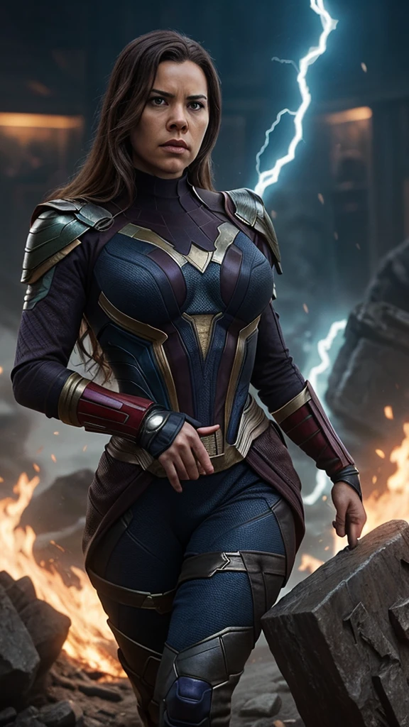 Angry thanos (marvel characters) in suit.
