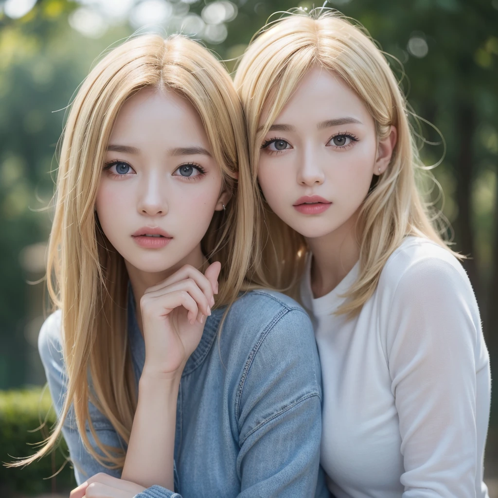 (threesome:1.2), blonde cute & girly \(idolmaster\), facial, (8k, RAW photo, best quality, masterpiece:1.2), ultra detailed, ultra high res, (realistic, photo realistic:1.2), high detail RAW color photo, professional photograph, depth of field, an extremely delicate and beautiful, extremely detailed, 8k wallpaper, moist skin, photograph, long shot of a Bright Elk, Suffering, Neo, film grain, Samsung Galaxy, Depth of field 100mm, art by Gottfried Helnwein