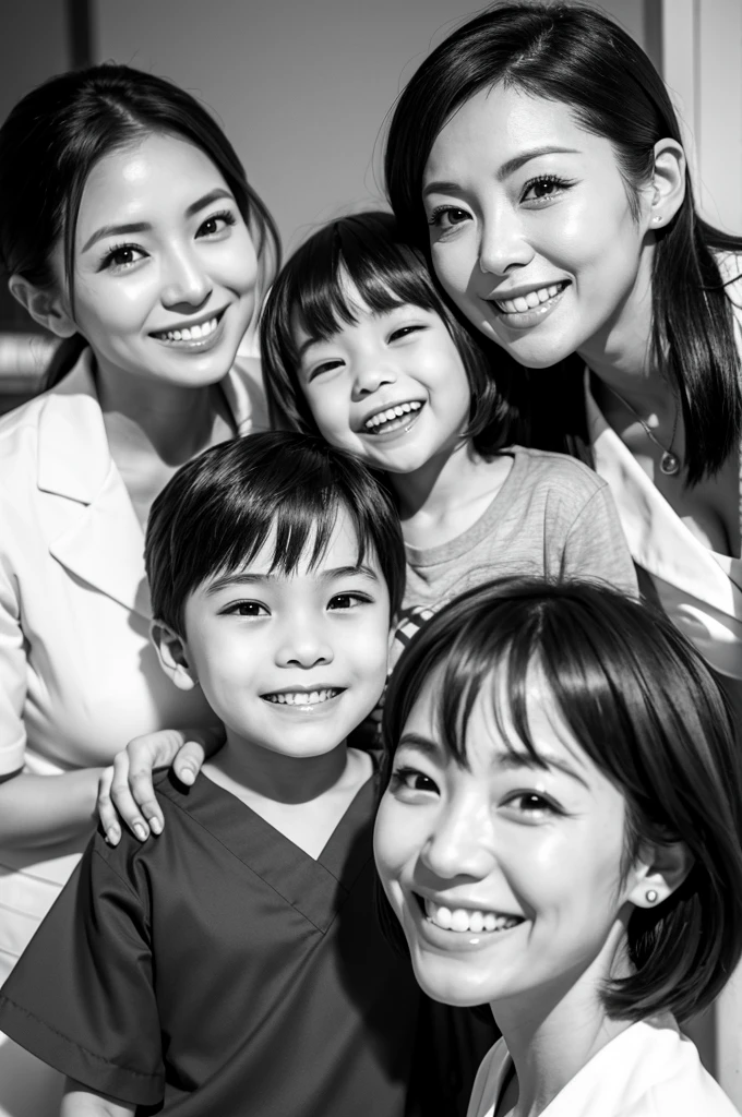 dental clinic Dental hygienists and children woman Late 40s diagnosis smile high resolution Japan Humanities
