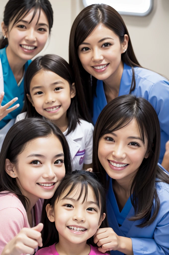 dental clinic Dental hygienists and children woman Late 40s diagnosis smile high resolution Japan Humanities