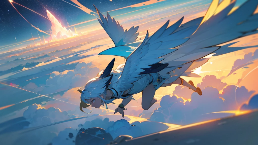 In a dream,I turned into a light bird,Flying through the night sky of a city covered with crisscrossing wires,Flapping his wings vigorously,Rushing to the sky above the tall building。I ran hundreds of times faster than I did on the playground.,Flying towards the only person who matters in the world。In the tiny body of a bird,Filled with a sense of joy that is almost overflowing。Watching the ground getting farther and farther away,The night wind is blowing,The street lights dotted on the streets are like a starry sky.,Ambilight。The torrent of vehicles is beating like the pulse of the city。Soon I flew high into the clouds,Traveling through the sea of clouds,The bright moonlight pours down on the surface of the clouds like water,Sprinkle the highest peak of the cloud with transparent blue light,This scene makes me feel like I am on another planet.。She can fly to the place she has been waiting for.,This great joy made my feather-covered body tremble violently。In a flash, I was close to my destination,Descending rapidly with joy,The ground is getting closer and closer。I look out over the land where she lives,There are fields stretching to the horizon,Sparsely lit rooftops,A bright light passed through the dense woods,It's a train。我自己肯定就是乘这辆电车去见Akari。Suddenly my eyes caught her figure,A girl with short hair sitting on the platform waiting for the train to arrive。Next to her stands a huge cherry tree,Although the cherry blossoms have not yet bloomed,But I can feel the beauty of the tree beneath its hard bark.。After a moment,The girl discovered my existence,Raise your head to the sky。Akari,I'll see you soon.,soon····…