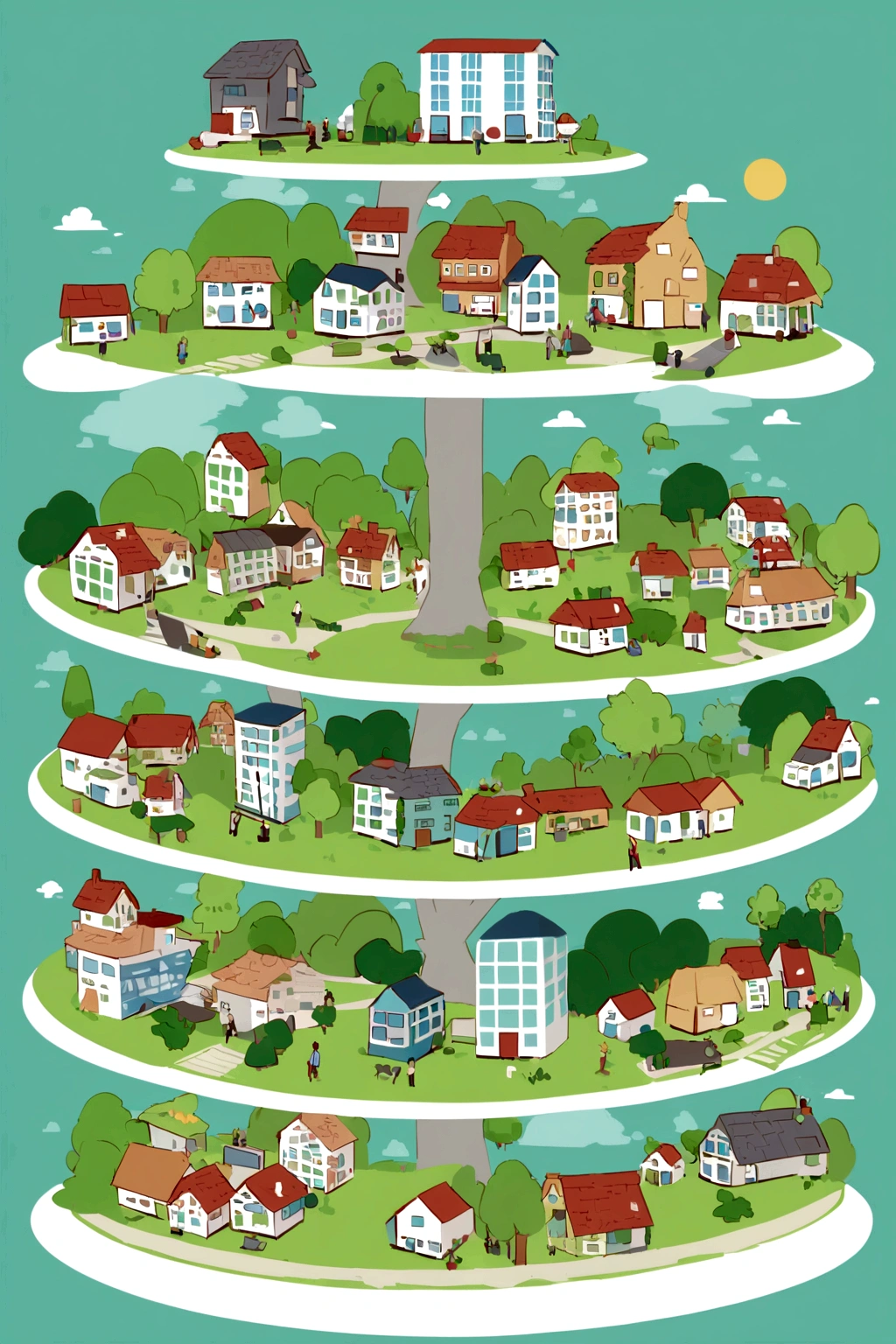Plan of a sustainable colony with these resources :3 - Green infrastructure 4 Resource management 5 Sustainable mobility 6 Efficient housing 7 Community and participation 8 Benefits of a sustainable neighborhood 9 Examples of sustainable neighborhoods 10 Call to action: Building the sustainable future