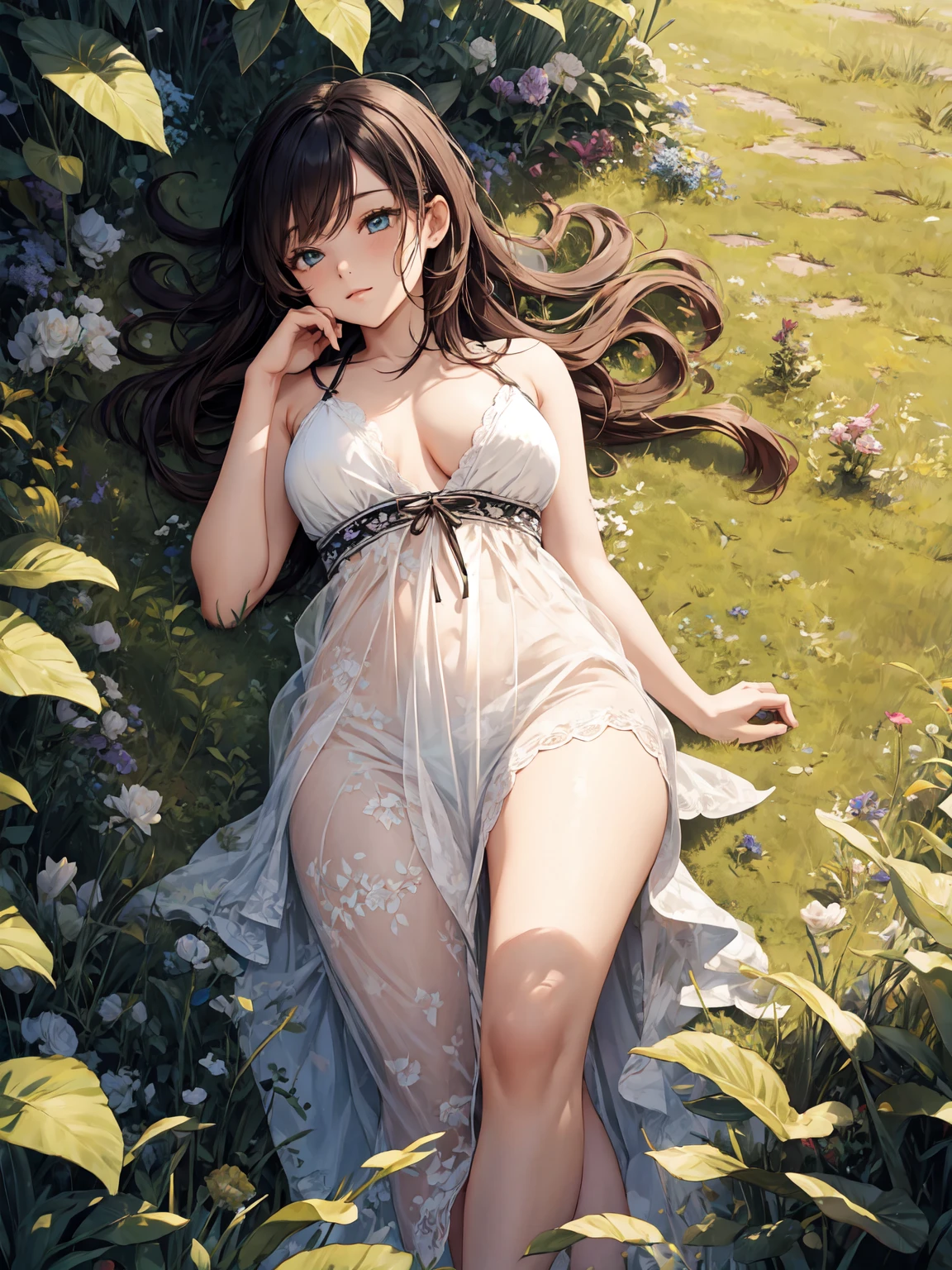 a dog sleeping sprawled out on green grass in a park, beautiful detailed eyes,beautiful detailed nose,beautiful detailed mouth,extremely detailed eyes and face,longeyelashes,photorealistic, 8k, high quality, detailed fur texture, realistic lighting, lush green grass, peaceful park scenery, warm summer day