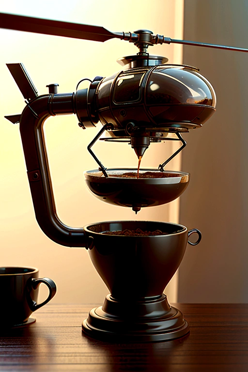 Elevate Your Coffee Experience with a Helicopter-Shaped Coffee Machine