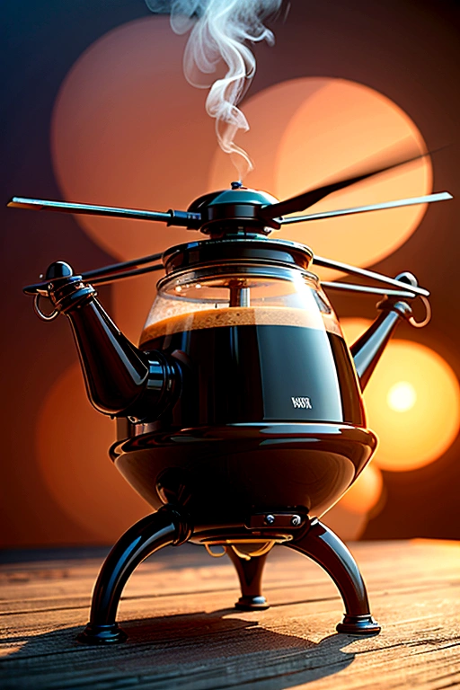 Elevate Your Coffee Experience with a Helicopter-Shaped Coffee Machine