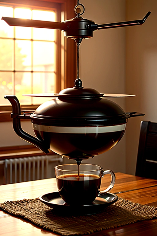 Elevate Your Coffee Experience with a Helicopter-Shaped Coffee Machine