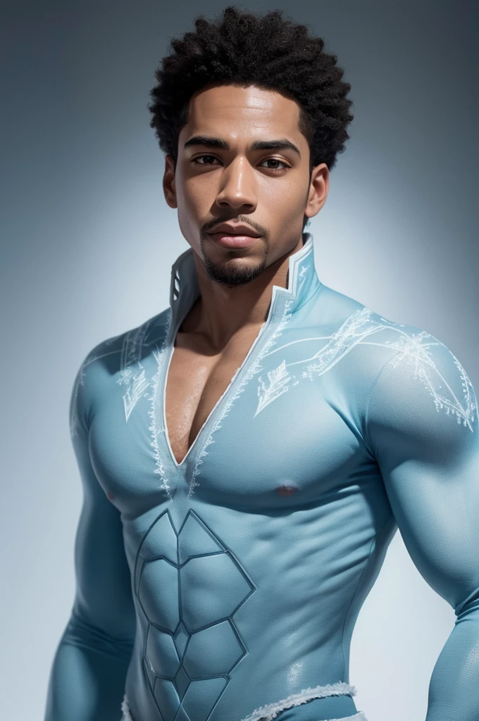 Frozen mulatto man