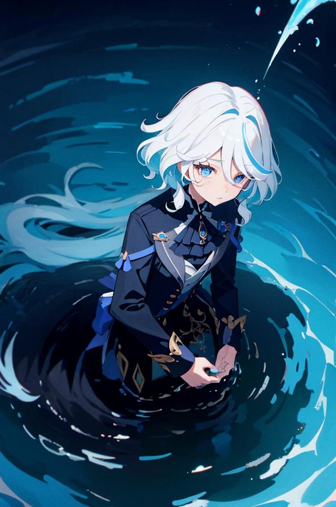 Furina、In the sea、Black Costume