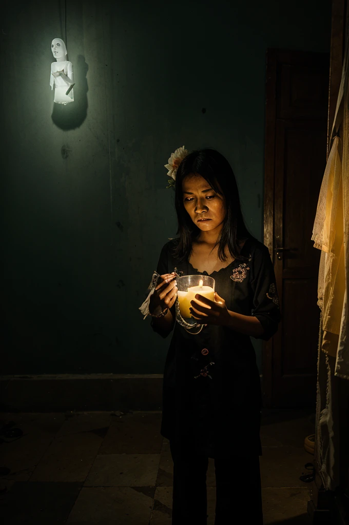 local Indonesian ghost images with a scary psychdelic theme in best image