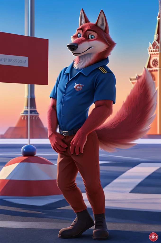 Ivan Wolfbach (Moscow),high,Beautiful,slim,24 years,wolf, red fur,high Beautiful wolf, 24 years,(red body:1.3),beautiful blue eyes,Moscow россия, dressed,form, civil aviation pilot,shirt, captain's shoulder straps,, captain's cap, black tie, trousers,canine, wolf, detailed fur, male, antro, paw pads, finger claws, at viewer, 5 fingers, paws, 5 fingers,day,digital photography, soft focus,good mood,photorealism, realistic, photorealistic,digital style,from close to the camera, form пилота гражданской авиаций,walks around the city, Very close to the camera, digital photography, smile positive, good,mood, белая shirt, эполеты погоны 4 желтые черные полоски civil aviation pilot,black tie, trousers, captain's shoulder straps,
masterpiece, Best quality, ultra realistic, 8 k)