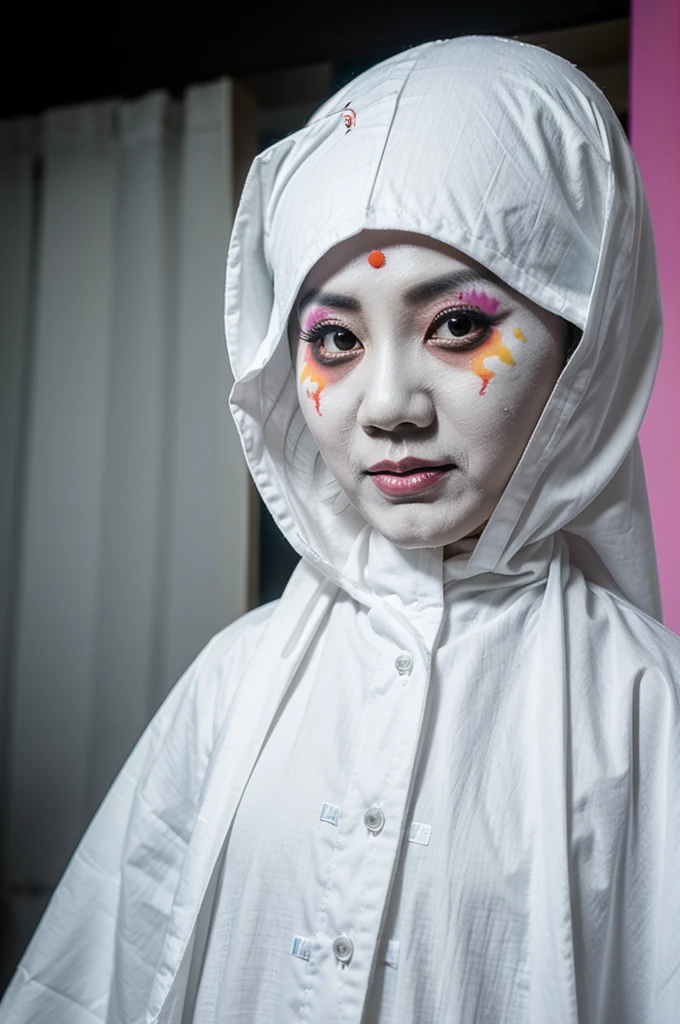 Pocong Indonesian ghost images with a colorful but scary psychdelic theme