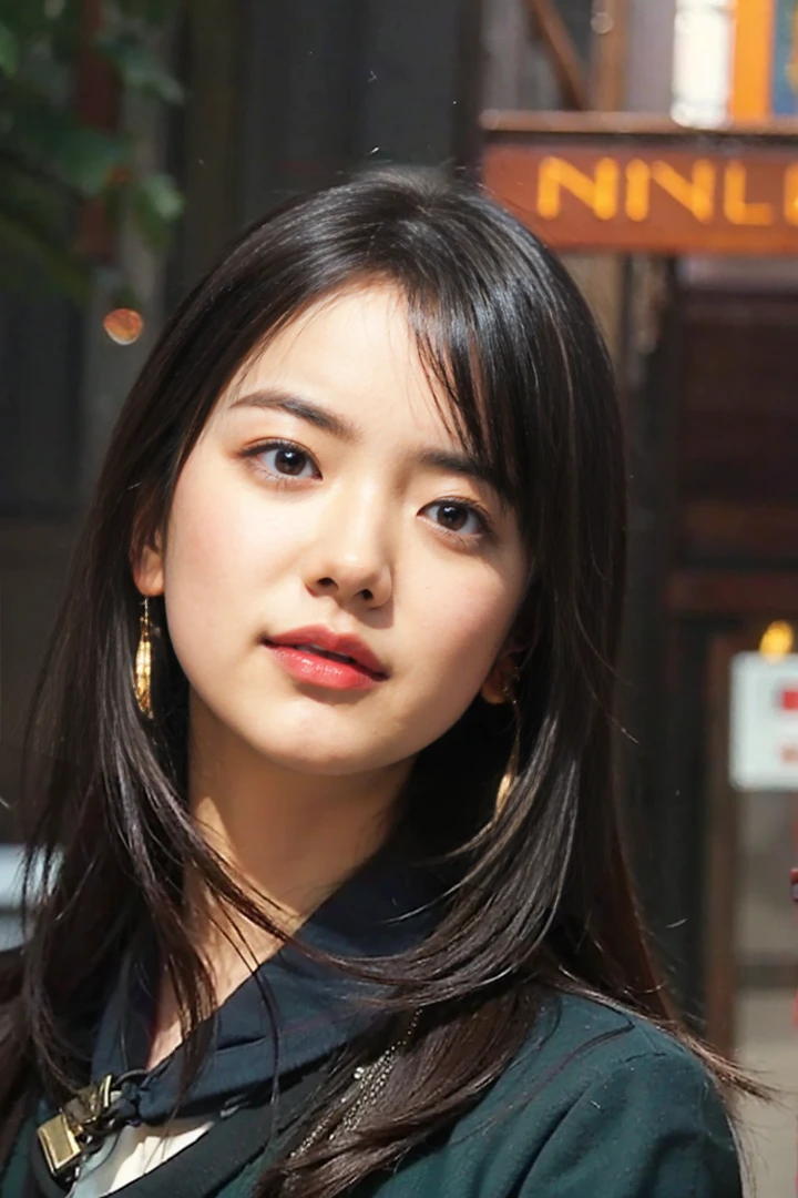 Masterpiece, Top Quality, Illustration, Super Detailed, Finely Detailed, High Resolution, 8k Wallpaper, Perfect Dynamic Composition, Beautifully Detailed Eyes, Lolita in the Galaxy, Floating in Outer Space, Frilly Skirt, ( Black hair 1.2), (huge breasts: 1.1), cleavage, nice pose, sneers, outer space, 18 year old girl, nice, (cute: 1.3), (beautiful: 1.5), sexy looking at camera shot, sideways glance, glare, moody, downer, cool, boyish, looking sleepy, smile, portrait,